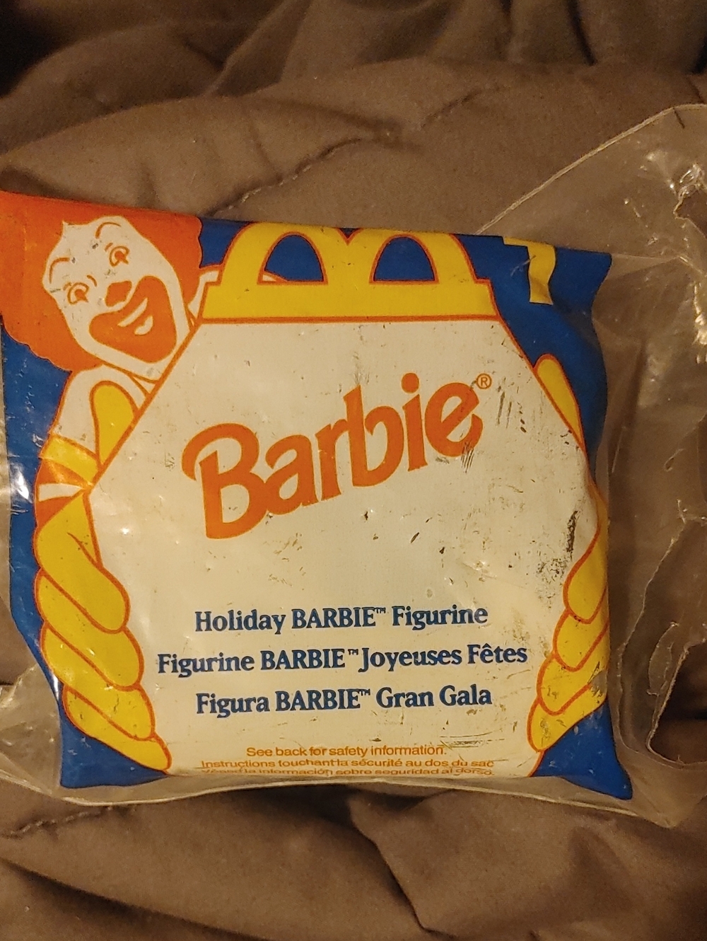 McDonald's Barbie Holiday Figurine Collector Toy – Blue, Yellow, Orange, White